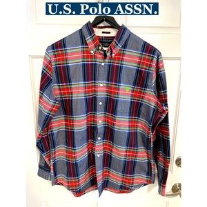 U.S. Polo ASSN. Plaid Button‎ Down Shirt Sz XL